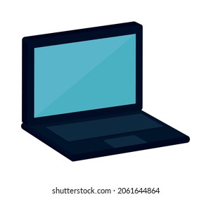 laptop computer icon on white background