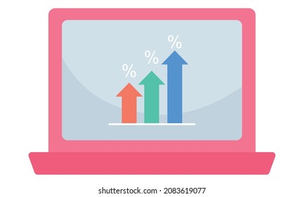 laptop computer icon on white background