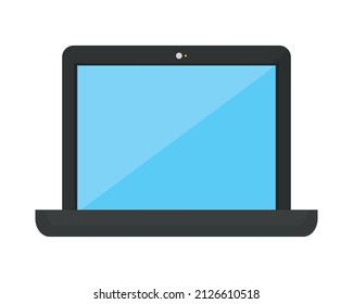 laptop computer icon on white background