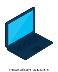 laptop computer icon on white background