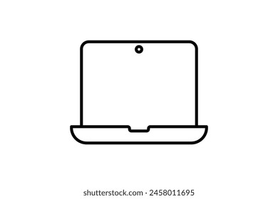 laptop computer icon. icon related to computer. suitable for web site, app, user interfaces, printable etc. line icon style. simple vector design editable