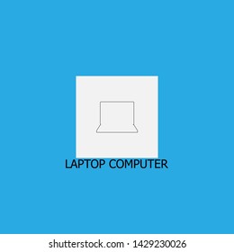 laptop computer icon sign signifier vector