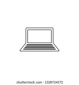 Laptop computer icon. Simple thin line, outline vector of universal icons for UI and UX, website or mobile application