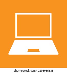 Laptop, computer icon, stock vector illustration, EPS10. 
