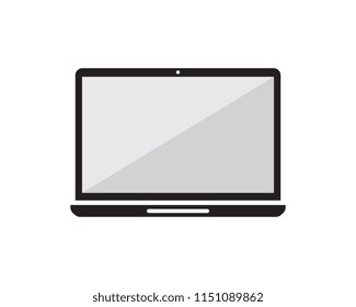 Laptop computer icon Template vector illustration design