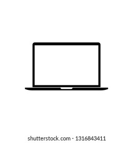 Laptop Computer Icon. Vector illustration, flat design.