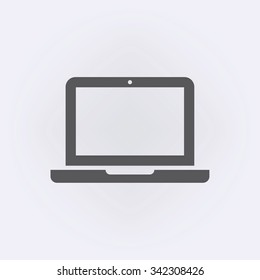 Laptop computer icon . Vector illustration