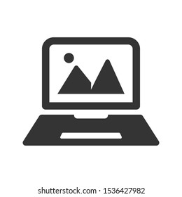 Laptop computer image vector icon