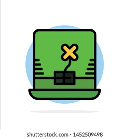 Laptop, Computer, Ireland Abstract Circle Background Flat color Icon