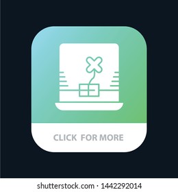 Laptop, Computer, Ireland Mobile App Button. Android and IOS Glyph Version