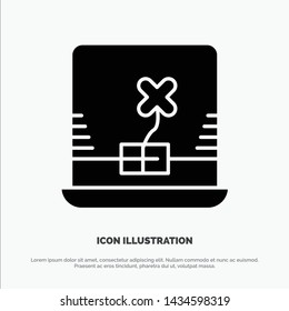 Laptop, Computer, Ireland solid Glyph Icon vector