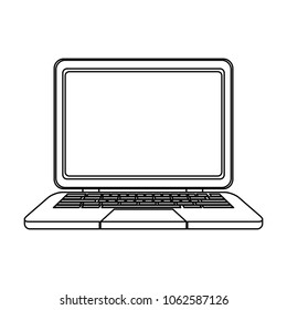 Laptop computer isolated