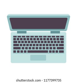 Laptop computer isolated