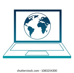 laptop computer isolated icon