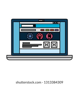 laptop computer isolated icon