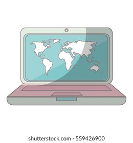 laptop computer isolated icon