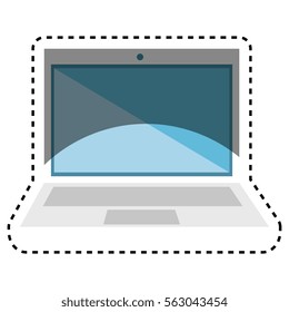 laptop computer isolated icon