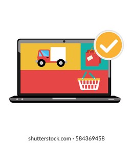 laptop computer isolated icon