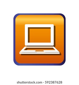 laptop computer isolated icon