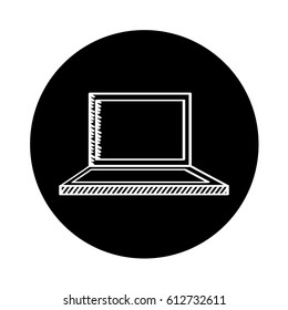 laptop computer isolated icon