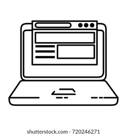 laptop computer isolated icon