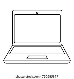 laptop computer isolated icon