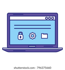 laptop computer isolated icon