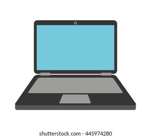 laptop computer isolated icon design, vector illustration  graphic 