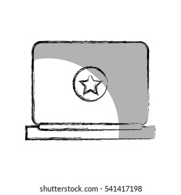laptop computer isolated icon vector illustration design