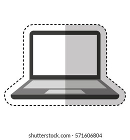 laptop computer isolated icon vector illustration design