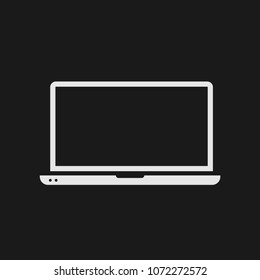 laptop or computer isolated on a black background. vector