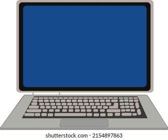 Laptop-Computer einzeln auf grauem Hintergrund