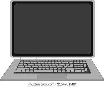 laptop computer isolated on gray background