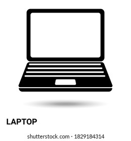 A laptop. The computer is isolated on a light background. Vector illustration.