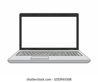 Laptop computer isolated on white background