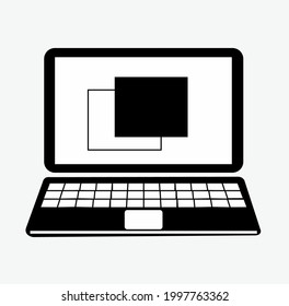 laptop computer isolated on white