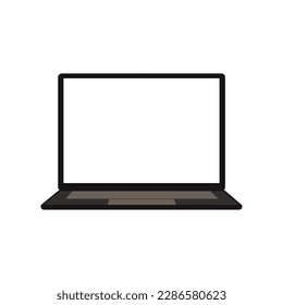 Laptop computer isolated on a white background. Vector illustration