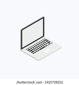 Laptop Computer Isometric Color Icon