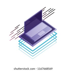 laptop computer isometric icon