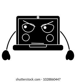 laptop computer kawaii character device