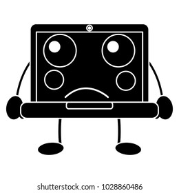 laptop computer kawaii character device