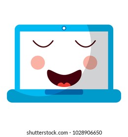 laptop computer kawaii character device