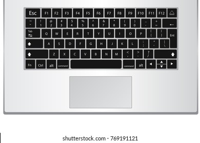 Laptop computer keyboard graphic vector