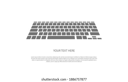 teclado portátil o informático. ilustración simple en vista de perspectiva. Vector