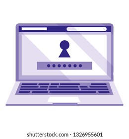 laptop computer with keyhole