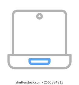 Laptop computer line icon. Concept of technology, communication, and business.
