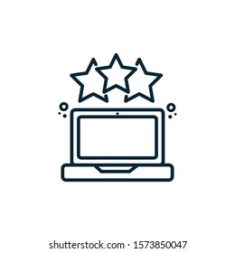 laptop computer line style icon vector illustration design