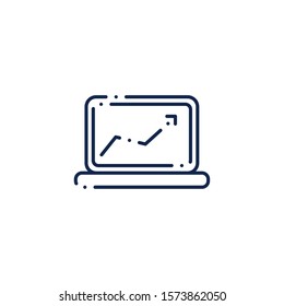 laptop computer line style icon vector illustration design