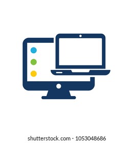 Laptop Computer Logo Icon Design