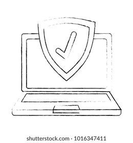 laptop computer with medical shield